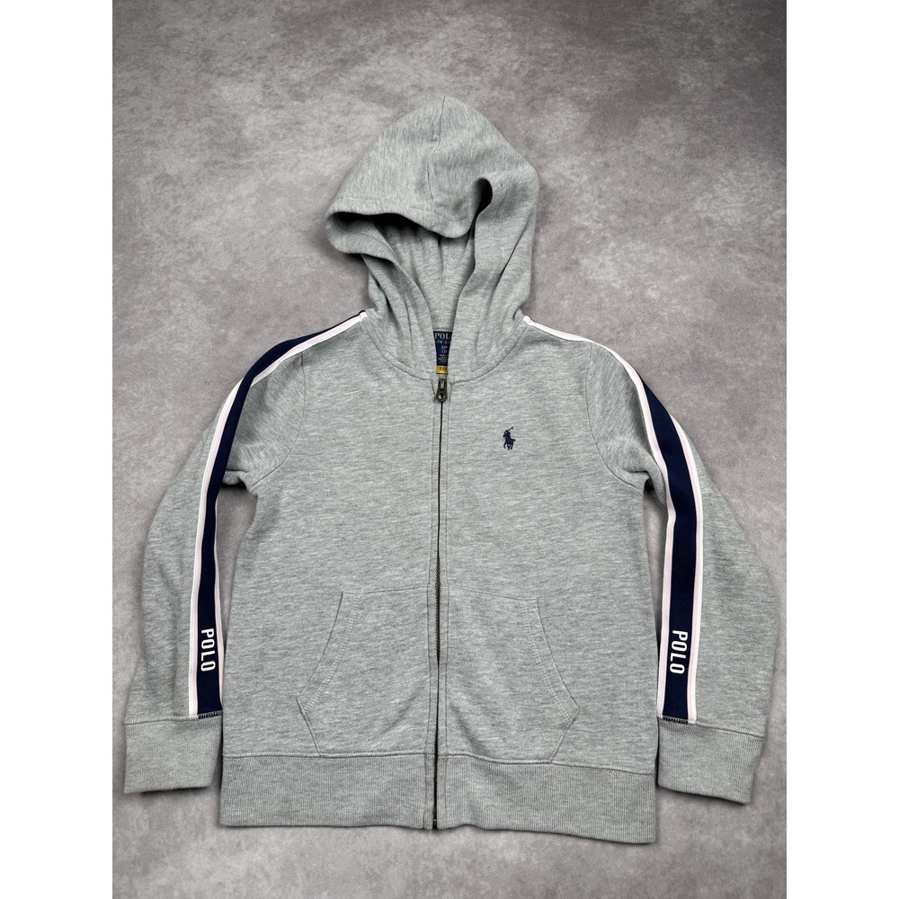 Polo‎ Ralph Lauren Hoodie Kids Small Zip Up Sweatshirt Track Jacket Youth